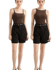 Cotton Ribbed Square Neck Tank Top