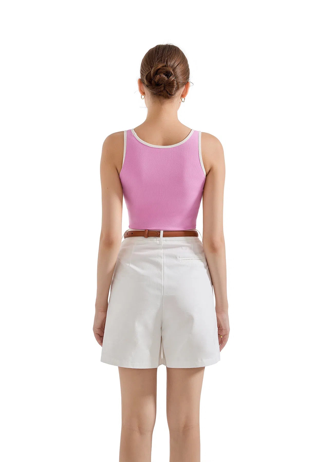 Cotton Ribbed Square Neck Tank Top