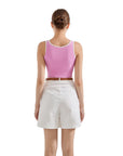 Cotton Ribbed Square Neck Tank Top
