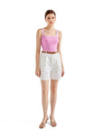 Cotton Ribbed Square Neck Tank Top