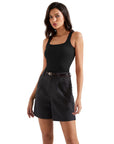 Cotton Ribbed Square Neck Tank Top