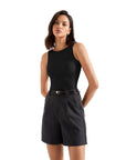 Cotton Ribbed Square Neck Tank Top