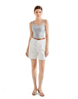 Cotton Ribbed Square Neck Tank Top