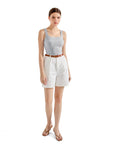Cotton Ribbed Square Neck Tank Top