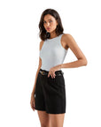 Cotton Ribbed Square Neck Tank Top