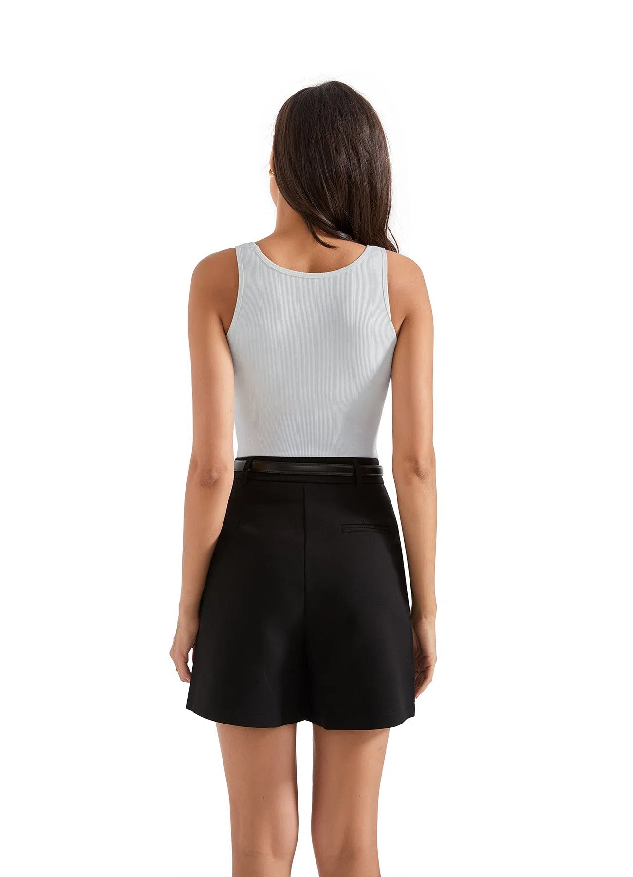 Cotton Ribbed Square Neck Tank Top