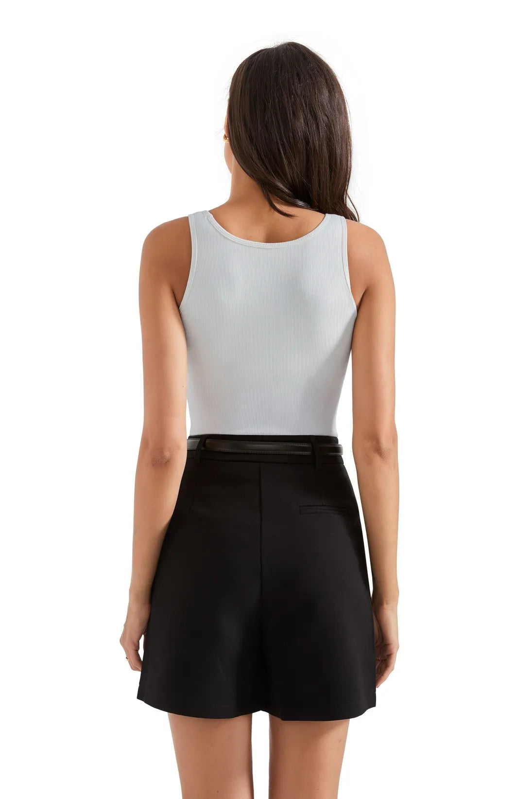 Cotton Ribbed Square Neck Tank Top