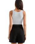 Cotton Ribbed Square Neck Tank Top