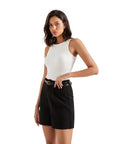 Cotton Ribbed Square Neck Tank Top