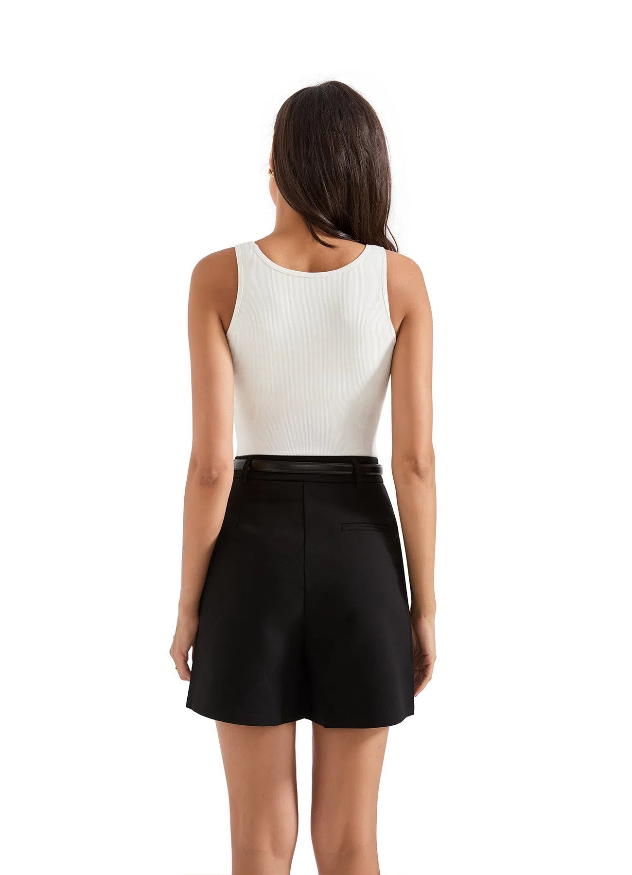 Cotton Ribbed Square Neck Tank Top
