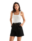 Cotton Ribbed Square Neck Tank Top