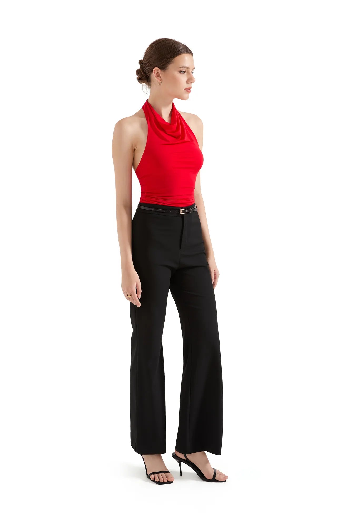 Buttery Soft Cowl Neck Tank Top-SUUKSESS-SUUKSESS