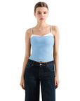 Buttery Soft Cami Color Block Tank Top-SUUKSESS-Sky Blue-XS-SUUKSESS