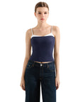 Buttery Soft Cami Color Block Tank Top-SUUKSESS-Navy-XS-SUUKSESS