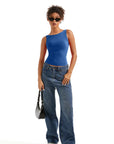 Buttery Soft Backless Boat Neck Tank Top