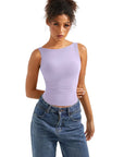 Buttery Soft Backless Boat Neck Tank Top