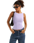 Buttery Soft Backless Boat Neck Tank Top
