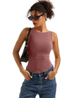 Buttery Soft Backless Boat Neck Tank Top
