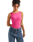 Buttery Soft Backless Boat Neck Tank Top