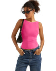 Buttery Soft Backless Boat Neck Tank Top