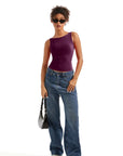 Buttery Soft Backless Boat Neck Tank Top