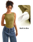 Buttery Soft Backless Boat Neck Tank Top