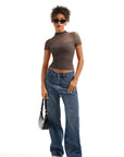 Mesh Mock Neck Shirt-Clothing-SUUKSESS-SUUKSESS