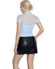 Mesh Mock Neck Shirt-Clothing-SUUKSESS-SUUKSESS
