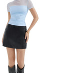 Mesh Mock Neck Shirt-Clothing-SUUKSESS-SUUKSESS