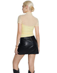 Mesh Mock Neck Shirt-Clothing-SUUKSESS-SUUKSESS