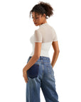 Mesh Mock Neck Shirt-Clothing-SUUKSESS-SUUKSESS