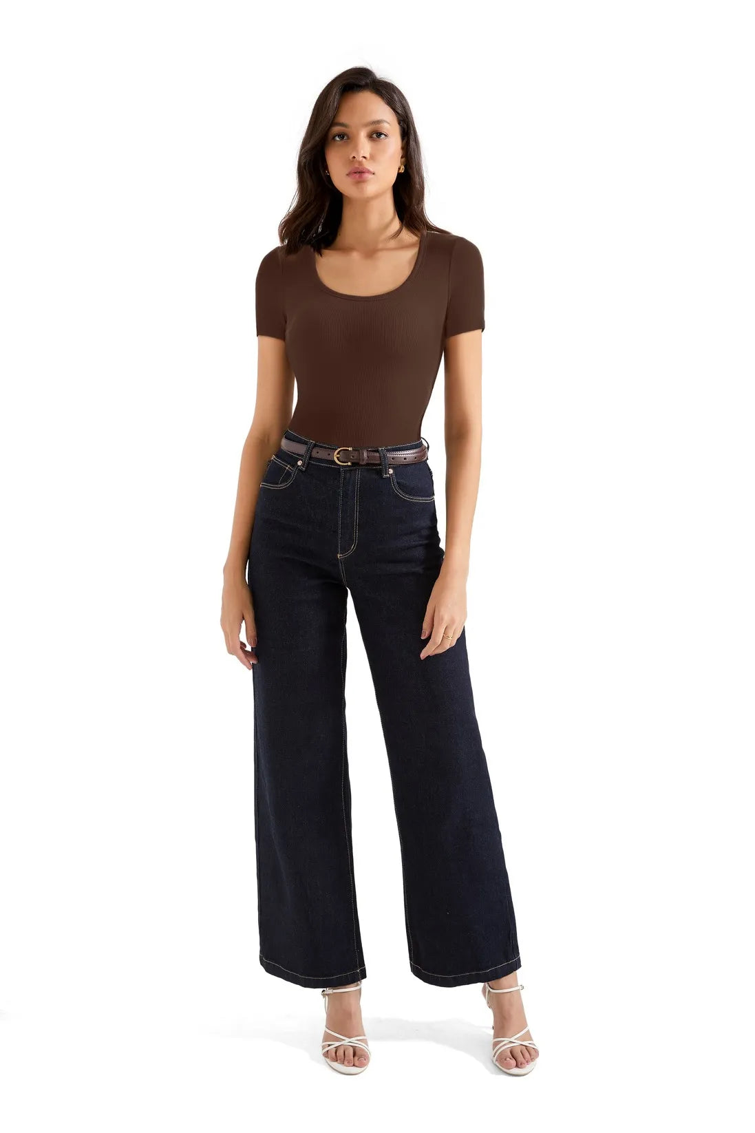 Cotton Ribbed Scoop Neck Shirt