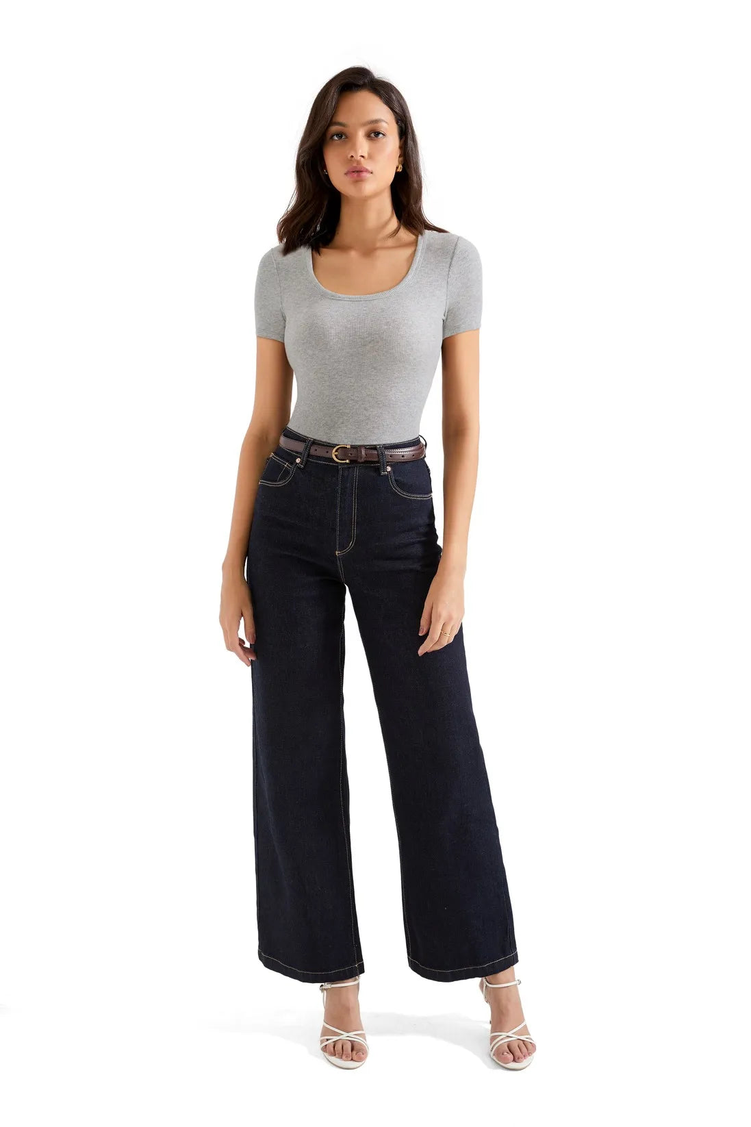 Cotton Ribbed Scoop Neck Shirt