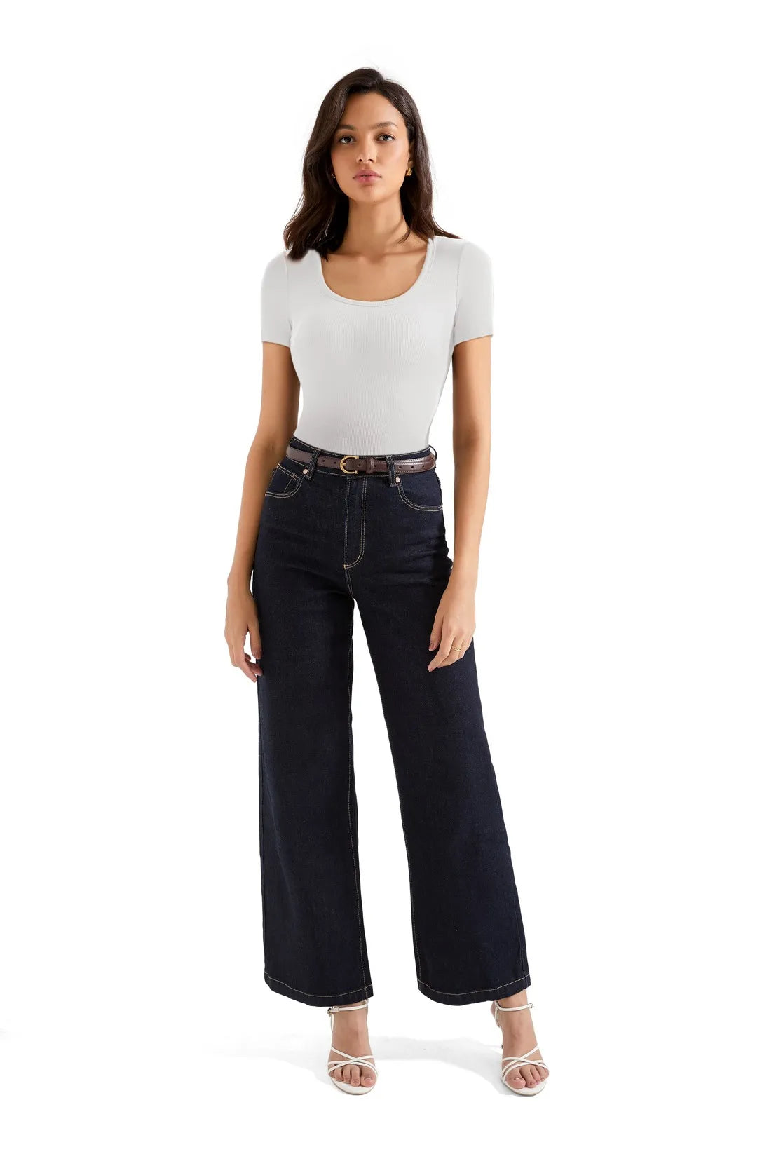 Cotton Ribbed Scoop Neck Shirt