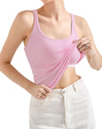 Cotton Ribbed U Neck Tank Top