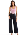 Cotton Ribbed U Neck Tank Top