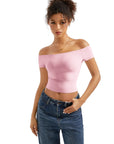 Buttery Soft Off Shoulder Shirt - Short Sleeve