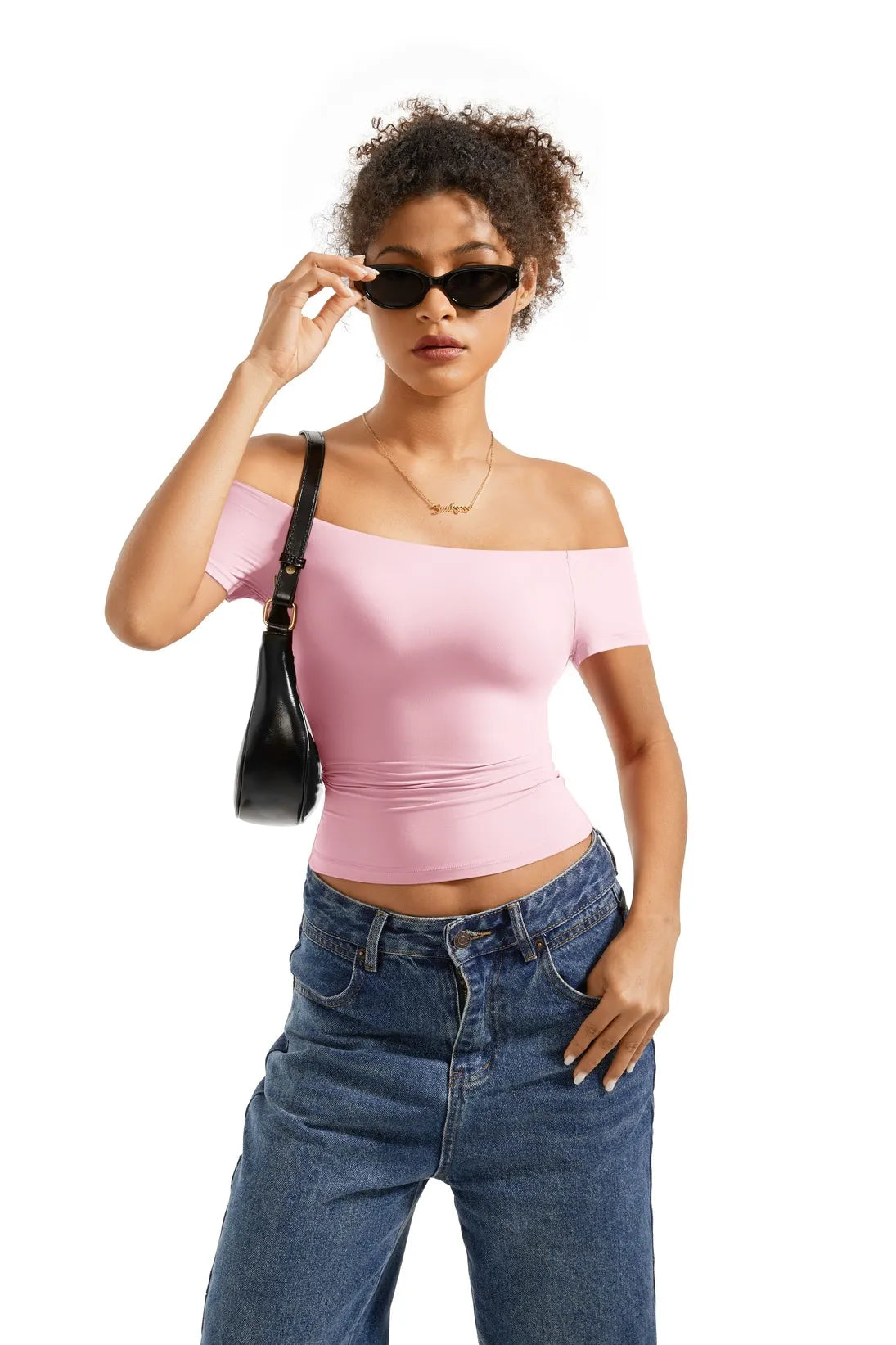 Buttery Soft Off Shoulder Shirt - Short Sleeve