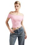 Buttery Soft Off Shoulder Shirt - Short Sleeve