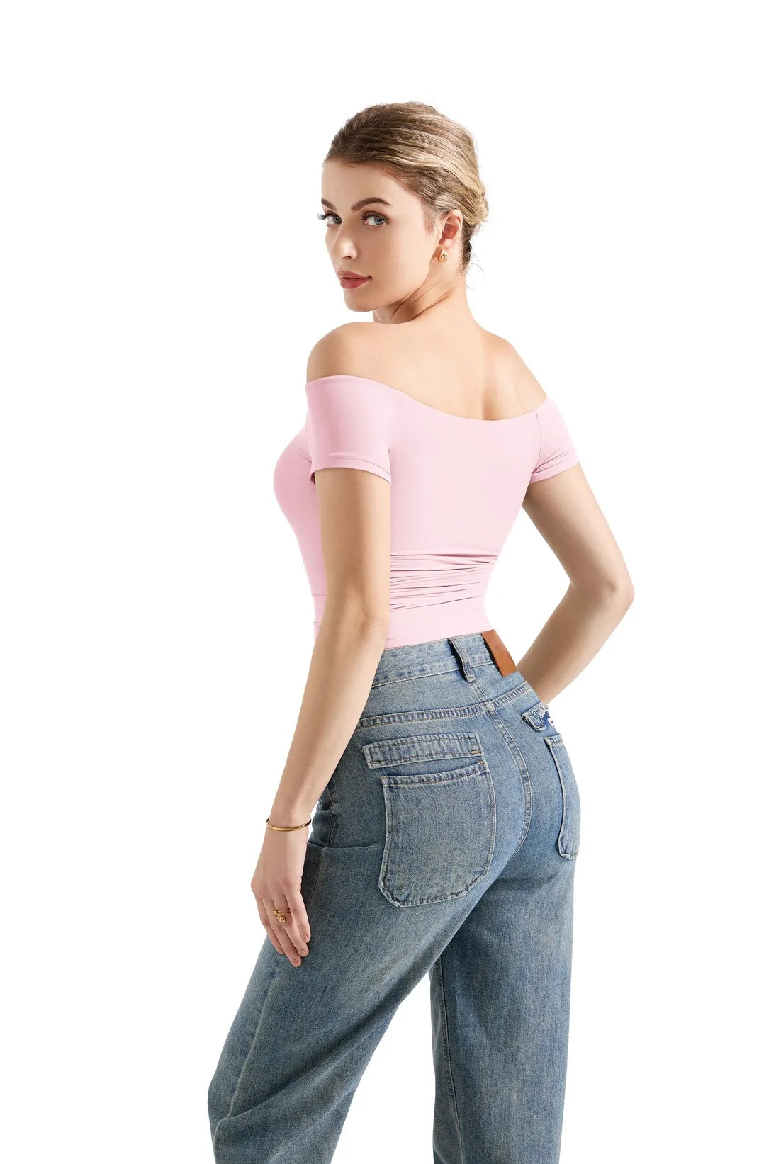 Buttery Soft Off Shoulder Shirt - Short Sleeve