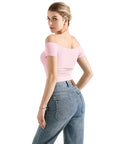 Buttery Soft Off Shoulder Shirt - Short Sleeve