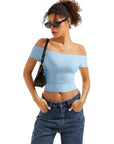 Buttery Soft Off Shoulder Shirt - Short Sleeve