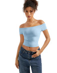 Buttery Soft Off Shoulder Shirt - Short Sleeve