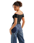 Buttery Soft Off Shoulder Shirt - Short Sleeve