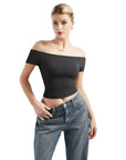 Buttery Soft Off Shoulder Shirt - Short Sleeve