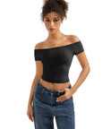Buttery Soft Off Shoulder Shirt - Short Sleeve