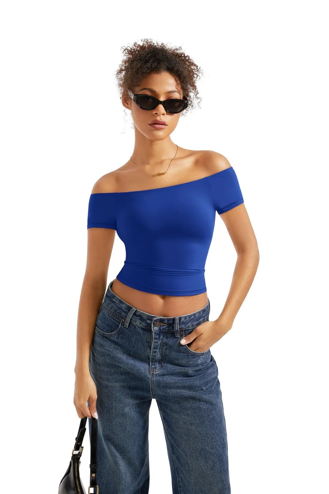 Buttery Soft Off Shoulder Shirt - Short Sleeve