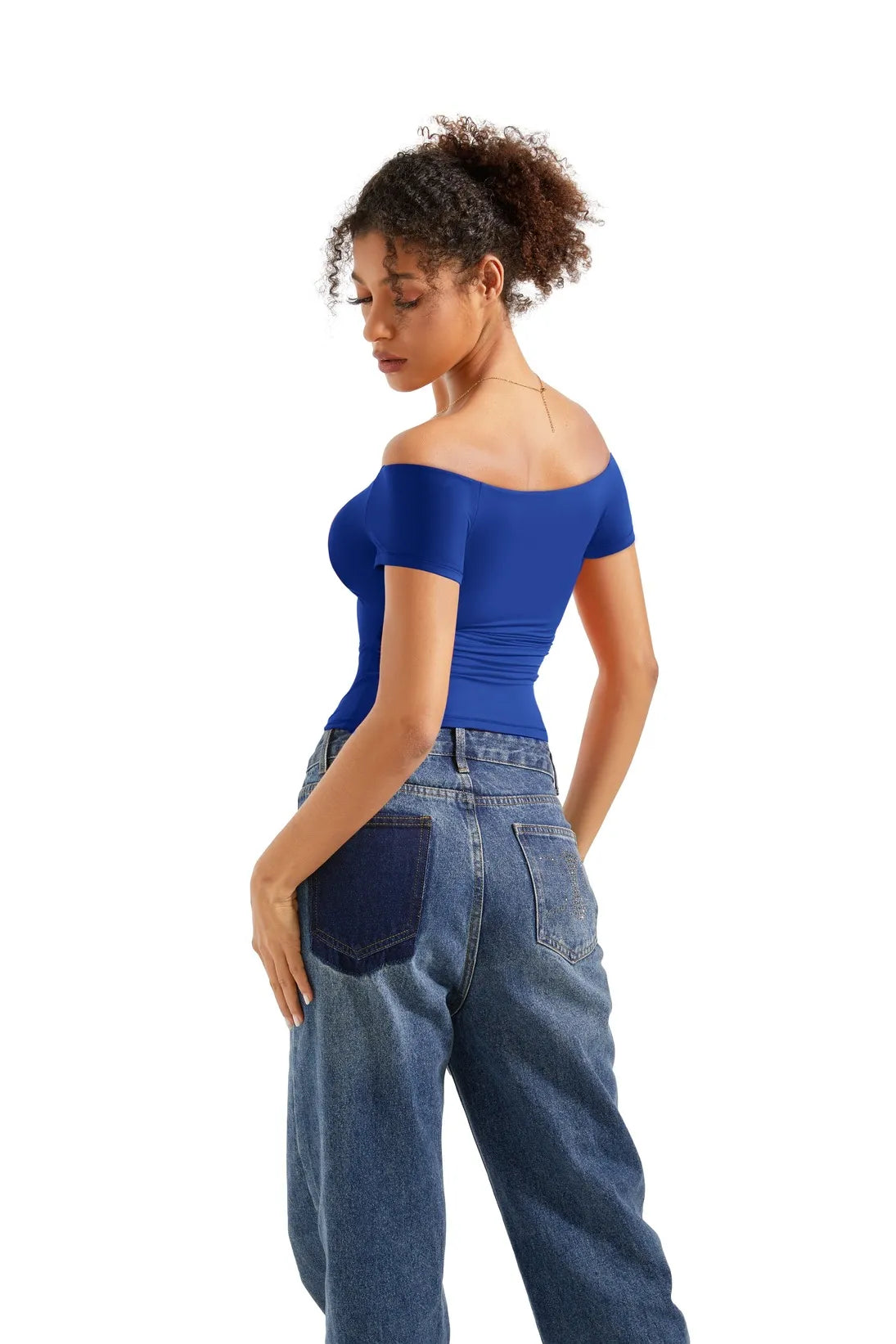 Buttery Soft Off Shoulder Shirt - Short Sleeve