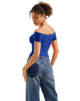 Buttery Soft Off Shoulder Shirt - Short Sleeve