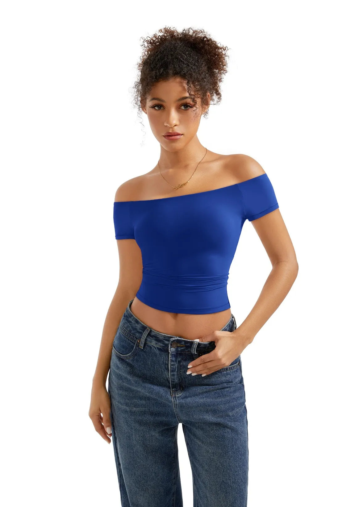 Buttery Soft Off Shoulder Shirt - Short Sleeve